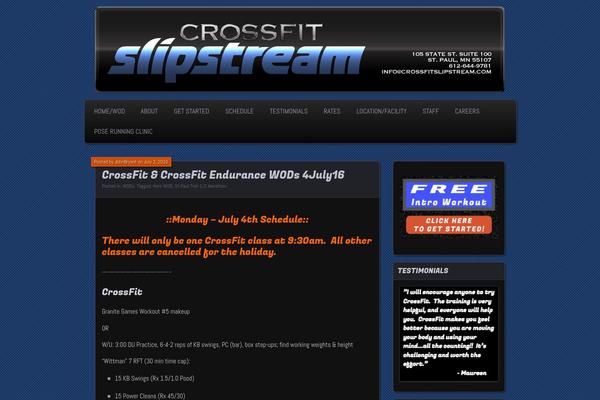 crossfitslipstream.com site used Parament