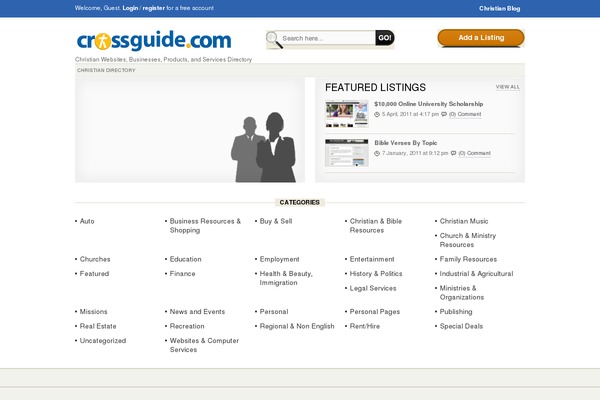crossguide.com site used Classifieds