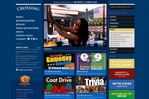 crossingtavern.com site used Custom-grip