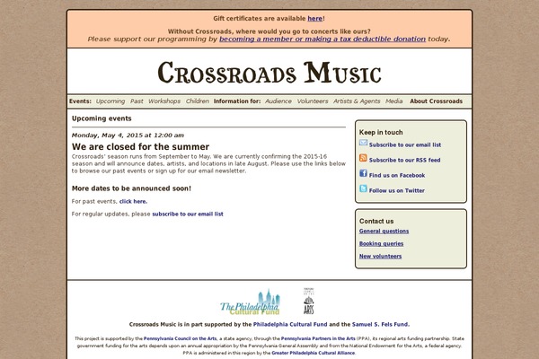 Crossroads theme site design template sample