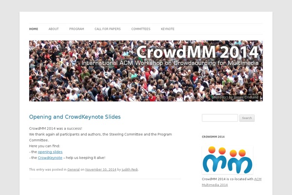 Twenty Twelve theme site design template sample