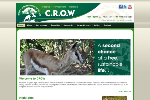 crowkzn.co.za site used Crow