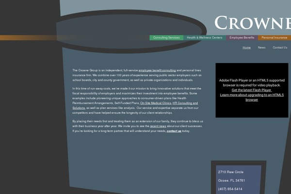 crowneinc.com site used One-up
