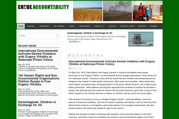 crudeaccountability.org site used Chic-pro