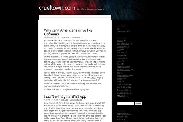 crueltown.com site used Fazyvo