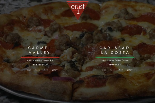 crustpizzeria.com site used Crust