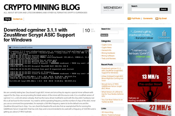 cryptomining-blog.com site used Evdw