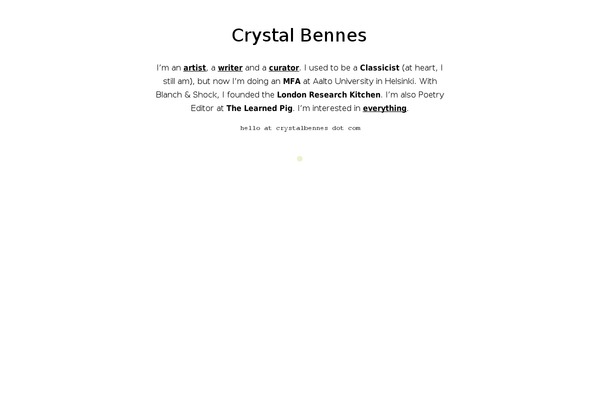 crystalbennes.com site used Onigiri