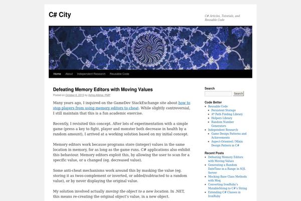 WordPress website example screenshot