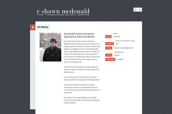 cshawnmcdonald.com site used Vcard