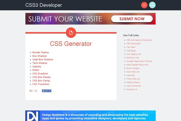 css3developer.com site used Sorbet-wpcom