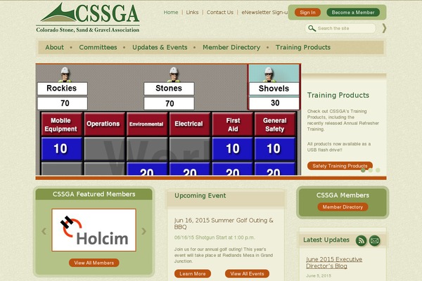 cssga.org site used Aspireid