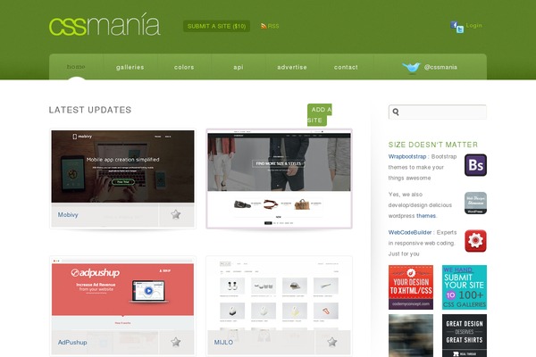 cssmania.com site used Cssmania