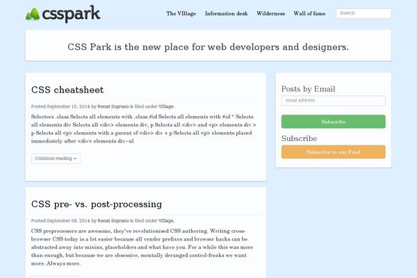 csspark.com site used Css-park