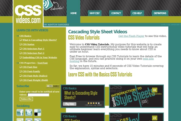 cssvideos.com site used Cssvideos