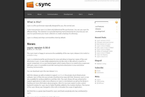 csync.org site used Gathering