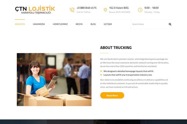 Trucking theme site design template sample