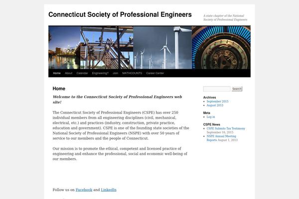 Twenty Ten theme site design template sample