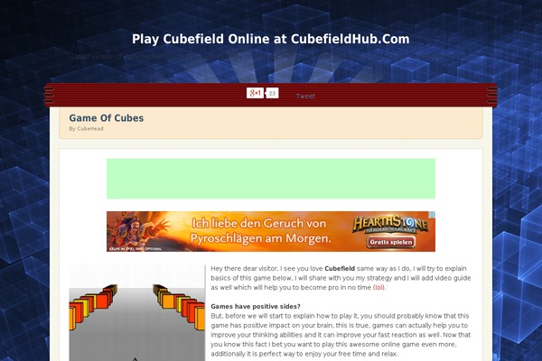 cubefieldhub.com site used Ghostbird