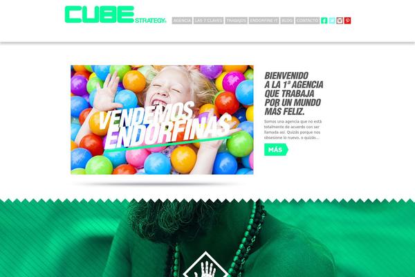 Cube theme site design template sample