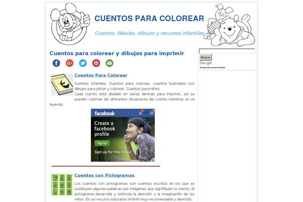 cuentosparacolorear.com site used Cuentosparacolorearwpr