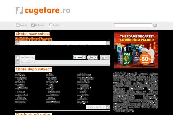 cugetare.ro site used Html5-theme