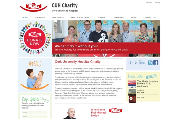 cuhcharity.ie site used Cuh