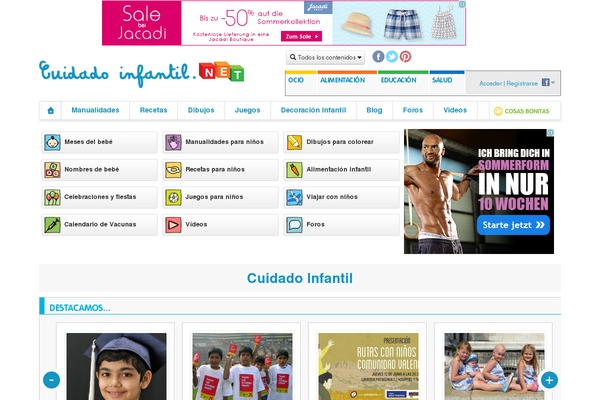 Cuidado Infantil theme websites examples