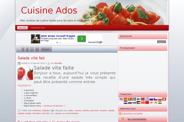 cuisineados.com site used Cuisineados