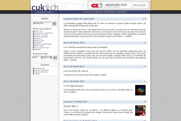 cuk.ch site used Cuktheme