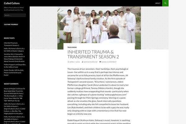 culledculture.com site used Twenty Fourteen