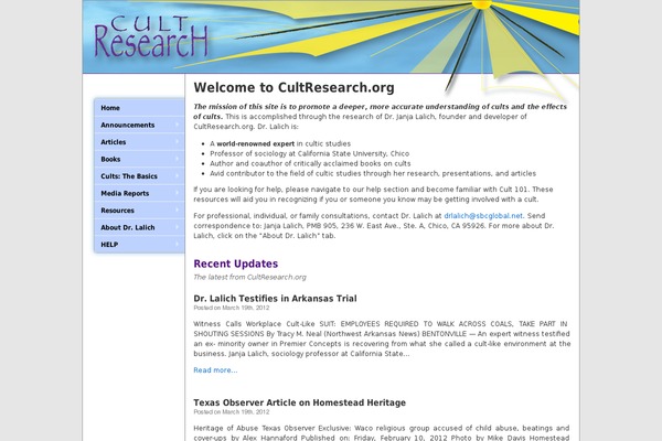 cultresearch.org site used Cultresearch