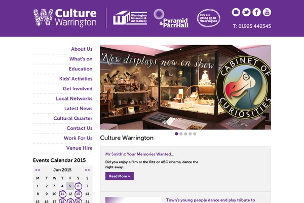 culturewarrington.org site used Culturewarrington
