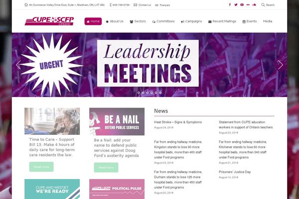 cupe theme websites examples