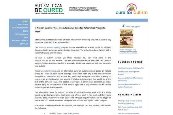 cure-for-autism.com site used Cure