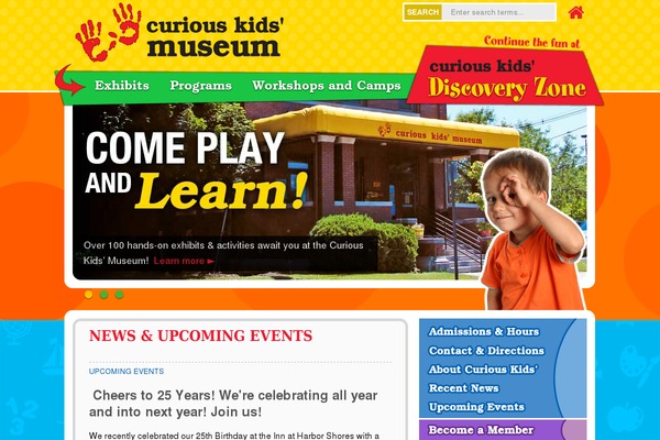 curiouskidsmuseum.org site used Curious-kids-museum
