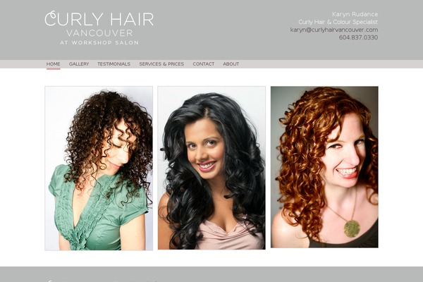 Curly website example screenshot
