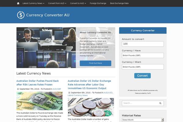 currency-converter.com.au site used Currencyconvertau