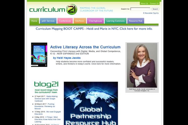 curriculum21.com site used Curriculum21-blue