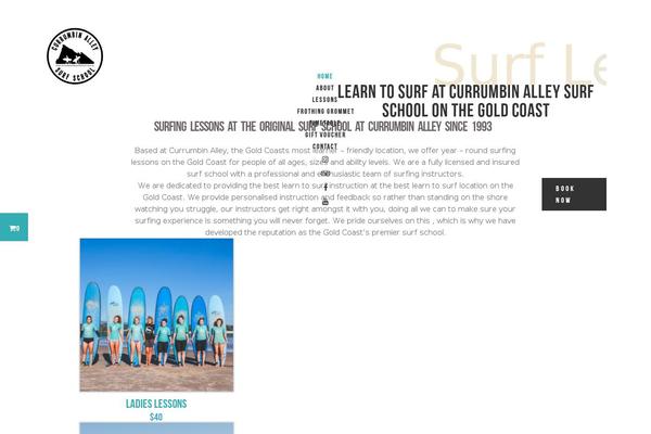currumbinalleysurfschool.com.au site used Casurfschool