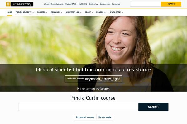 curtin.edu.au site used Homepage