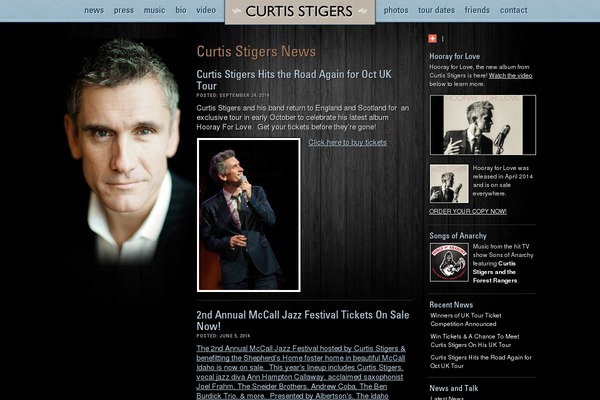 curtisstigers.com site used Stigers2012