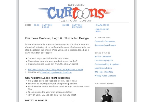 curtoons.com site used Adventure-blog