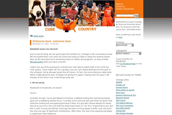 cusecountry.com site used Oriole