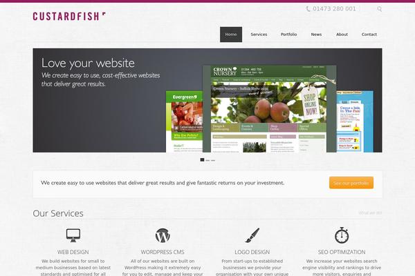 custardfish WordPress theme, websites list used custardfish theme custardfish theme websites examples