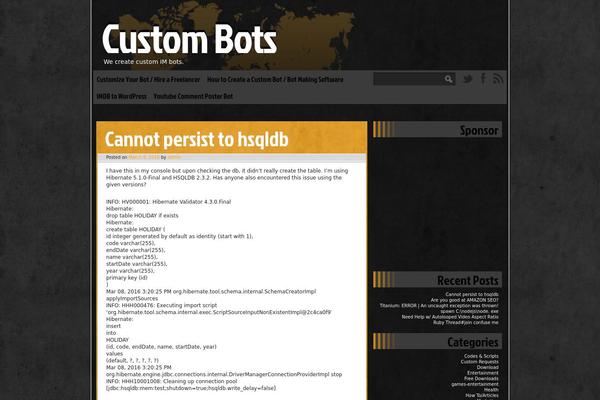 Ping theme site design template sample