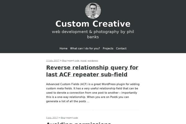 customcreative.co.uk site used Sanse