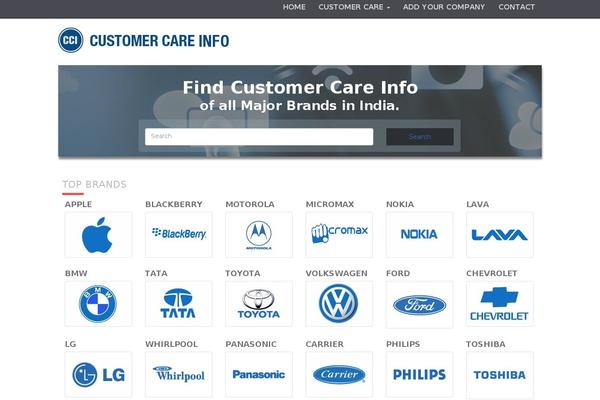 customercareinfo.in site used Ccitheme