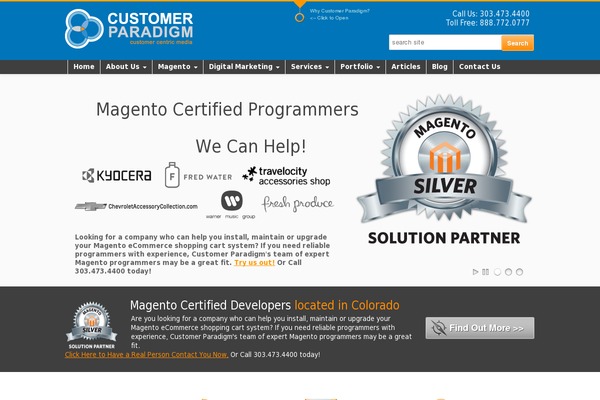 customerparadigm.com site used Customer-paradigm