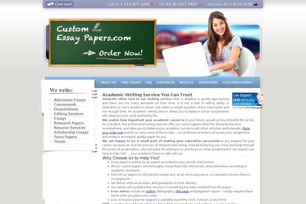 WordPress website example screenshot